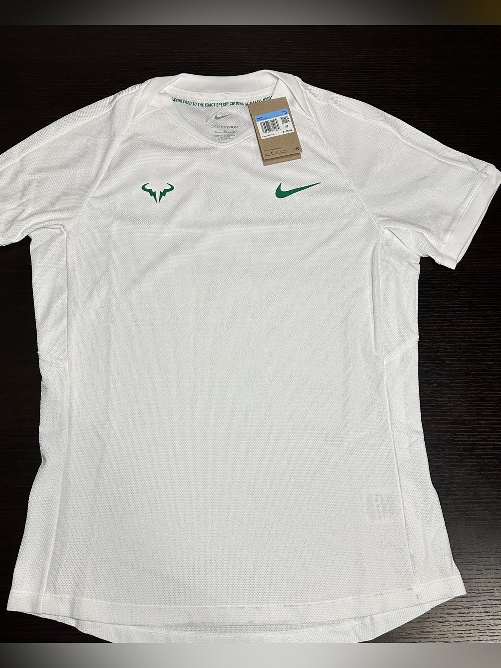 Nike Rafa Nadal Dri-Fit ADV Short Sleeve Tennis Top FD5409-100 Mens Sz M L XL